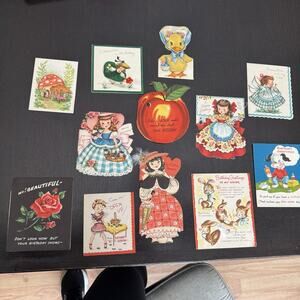 Lot Of 12 Vintage 1940s and up Greeting Cards Birthday